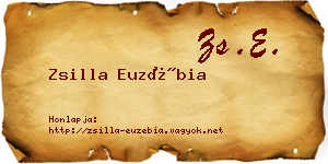Zsilla Euzébia névjegykártya